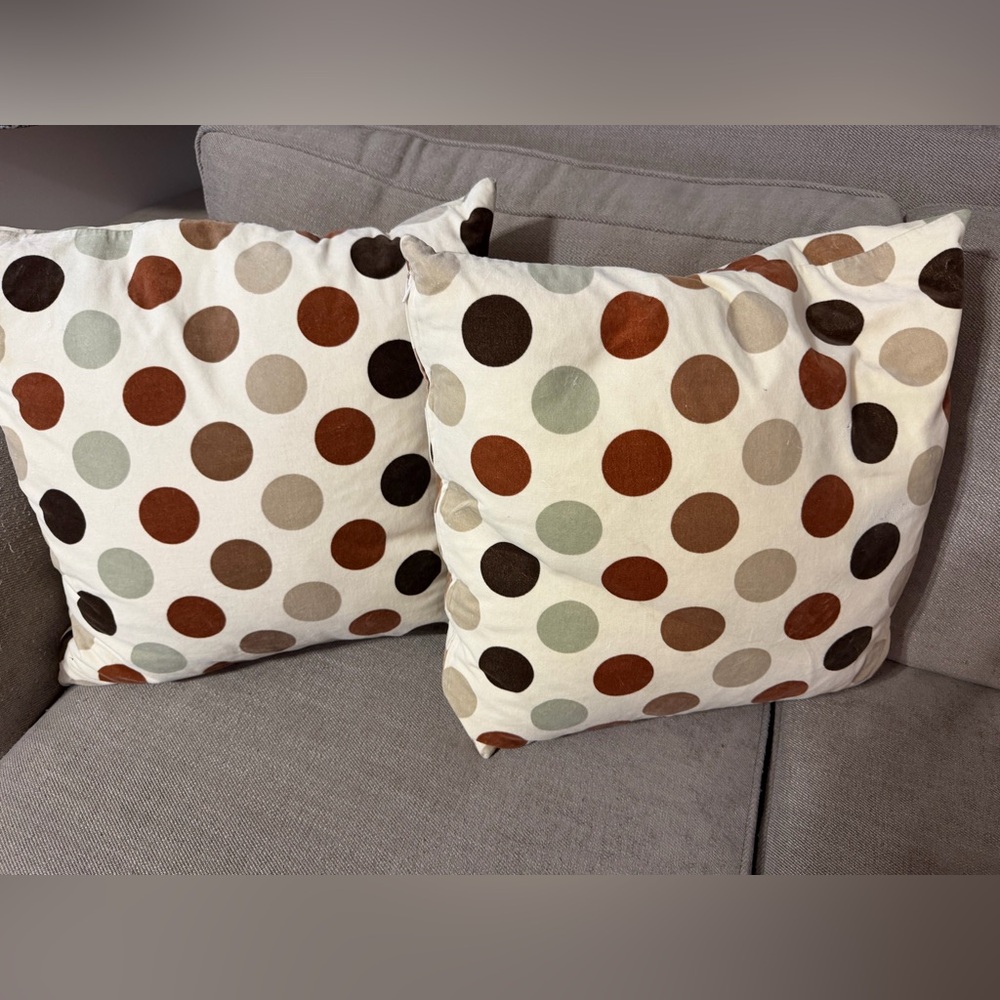 Polka Dot covers only -with in Cream,Brown, Rust, Sage, and Taupe Dots